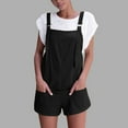 thumbnail image 2 of Viikei Womens Shorts Under $10 Women's Cotton Pocket Retractable Shoulder Strap Short Strap Jumpsuit, 2 of 6
