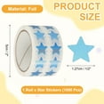 thumbnail image 2 of Star Stickers Roll 1/2", 1000 Pcs Metallic Foil Stars Self-Adhesive Labels, Metallic Blue, 2 of 6