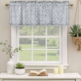 thumbnail image 3 of Grey Flowers Valances for Windows, Decorative Rod Pocket Window Valance Curtains, Spring Floral Farmhouse Retro Art Short Curtain Drapes for Kitchen/Bathroom/Living Room, 2 Panels, 60" W x 18" L, 3 of 8