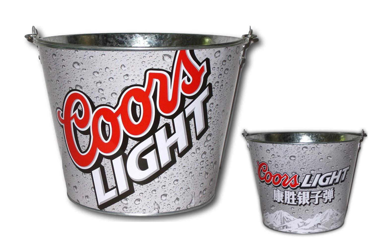 Coors Light New York Giants 5 Quart Ice Bucket Set of Two 2 New & Free Ship 