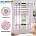 thumbnail image 5 of Sheer Curtains Grommet Drapes Window Treatments Light Filtering for Bedroom Living Room 2 Panels 42" x 63" Pink Soft Smoke Cloud, 5 of 7