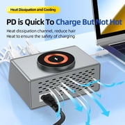 Wireless Charging Stand with Cable and Charger Magnetic wireless fast charging base, multifunctional interface charger