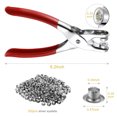 thumbnail image 1 of Press Studs Plier Clamps Home Clothes Clothing Shoes Grommets Sewing Snap Rivets Buckle Fasteners Manual Installing Tool with Buttons, 1 of 9