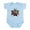 Sky Blue, variant on - Pugs Ninja T Shirt - Baby Light Bodysuit, Size Newborn - 24 Months