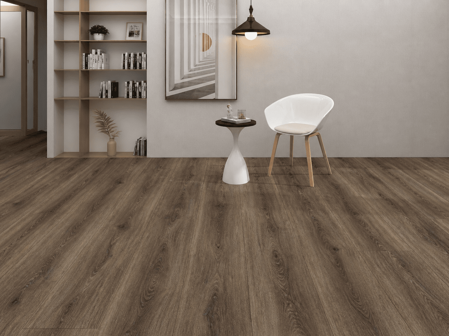Oxford (Rustic Walnut) 20 MIL Wear Layer 5.5mm Thick x 9 in. W x 60 in. L Click Lock Waterproof Luxury Vinyl Plank Flooring with IXPE (30.18 sqft/case)