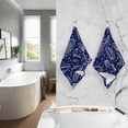 thumbnail image 7 of SKYSONIC Ocean Pattern Blue Ultra Soft 2 PCS Towel Set, Highly Absorbent Hand Towels, 16"x28" Cotton Towels for Bathroom Hotel Gym Travel, Ideal for Daily Use, 7 of 7