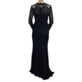 thumbnail image 3 of Dolce  Gabbana Blue Crystal Floral Lace Long Gown Dress, 3 of 3