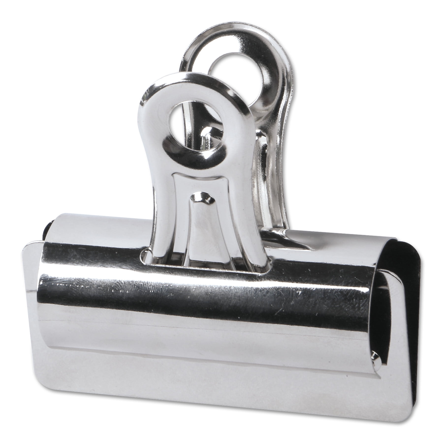 Universal Bulldog Clips, Jumbo, NickelPlated, 12/Pack UNV31266