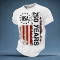 thumbnail image 5 of CUSTG T-Shirts Men's Casual Short Sleeve T Shirt Comfortable Breathable Tee For Daily Wear O-Neck Celebrate America's 250th Anniversary Cozy 1776-2026 4th Of July Tops, 5 of 6