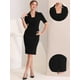 thumbnail image 2 of Vestido de tubo Allegra K Negro M, 2 of 6