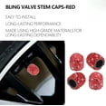 thumbnail image 5 of Pink Bling Valve Stem Caps Sparkling Handmade Cry-stal Rhine-Stone Universal Car Tire Valve Caps Chrome Wheel Caps Attractive Dustproof Bling Car/Bike/Motor-Cycle Accessories - Red, 5 of 8