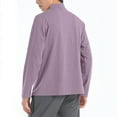 thumbnail image 6 of Donemore Men's Half-Zip Stand Collar Long Sleeve Sport Shirt Solid Color Breathable Outdoor Running Fitness Top Casual Stylish Versatile Men's Clothing, 6 of 6