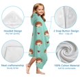 thumbnail image 7 of Cute Hedgehog and Love Hooded Bath Towel，60"x35" for Ages 3 To 12 Kids, Quick Dry Lightweight Soft Microfiber Hood Beach Towel Cover Up for Kids, 7 of 7