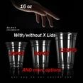 thumbnail image 1 of 16 Oz. Crystal Clear Plastic Cups with Strawless Sip-Lids Clear Disposable Plastic Cups PET Crystal Clear Disposable, 1 of 8