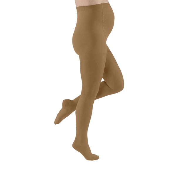 JOBST UltraSheer Compression Stockings, 8-15 mmHg, Maternity, Closed Toe, Silky Beige, Small