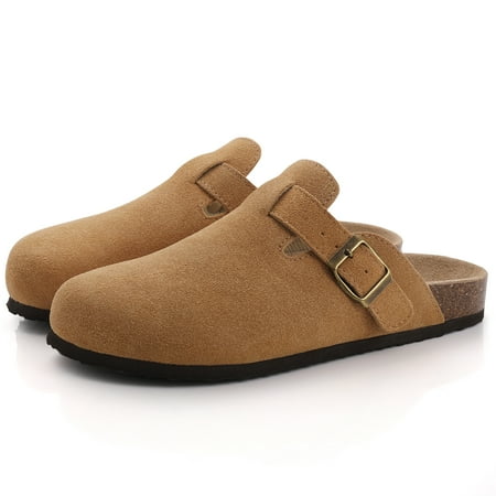 

Fur Suede Clogs For Women Fashion Winter Slippers Cork Footbed Mules Men Short Plush Potato Shoes Outdoor zuecos mujer