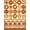 Brown Orange Cream, Pattern 4, variant on ODIKA 2'x3' Washable Accent Rug Sunset Retro Vinyl Seventies Coral Tangerine Purple Gradient for Bedroom, Nursery, RV, Pet Friendly, Bedside Mat