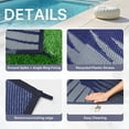 thumbnail image 5 of DEORAB 10'x14' Outdoor Rugs Patio Waterproof Outside Mat Reversible Plastic Camping Carpet,Blue & Grey, 5 of 9
