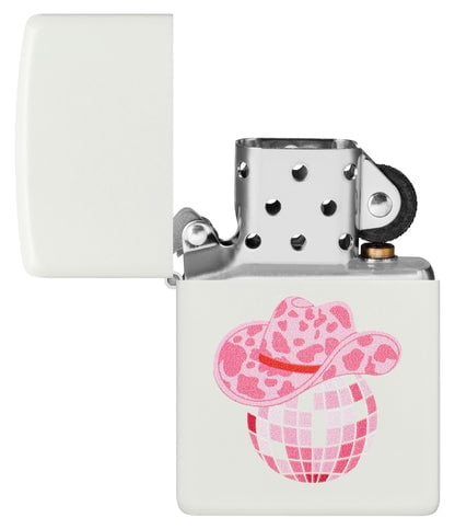Zippo Lighter - Customized Engraved Message Windproof Cowboy Disco Design 46468