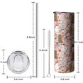 thumbnail image 5 of 20oz Poodle Dog and Flower Floral Skinny Tumblers Stainless Steel Tumbler with Lid and Straw,Vacuum Insulated Double Wall Travel Tumbler Cups with Cleaning Brush for Coffee,Tea, 5 of 6
