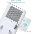 thumbnail image 4 of JHS Energy Star 50 Pt 1500 Sq. ft. Humidity Absorber Dehumidifier with LED Display, White, Bedroom, Basement, Garage, D026B-50PT, 4 of 13