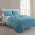 thumbnail image 2 of VCNY Home Collection Shore Couvre-Lit de Courtepointe Doux, Léger, Confortable, Durable et Sans Rides en Microfibre Ensemble de Literie 3 Pièces, Très Grand, Bleu, 2 of 7