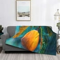 thumbnail image 2 of Rateoe Mango In The Rain Pattern Flannel Throw Blanket, Ultra-soft Blanket for Bed, Couch, Car, Hypoallergenic Anti-pilling blanket-80"x60"(Horizontal), 2 of 6