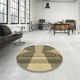 thumbnail image 4 of Ahgly Company Machine Washable Indoor Round Transitional Metallic Gold Area Rugs, 8' Round, 4 of 7