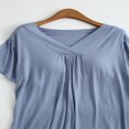 thumbnail image 4 of Seductiva Women's Nightgown Sleepwear Summer Women's Plain Sleepwear Nightdress Thin Short Sleeve Sleepwear Loose Plus Size Pleated Night Dress Casual Print Sleepdress 1PC, 4 of 4