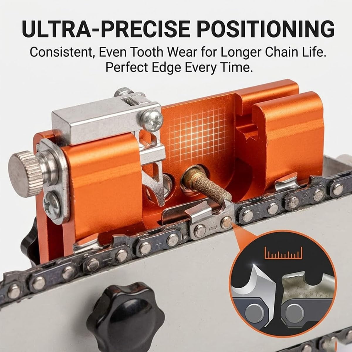 Lumanee Razor wolf Chainsaw Sharpener - Portable Kit with 5 Stones, Sharpen in 3-5s, fits any 4-22" chainsaw. Beginner-friendly, portable 5-stone kit includes wrench