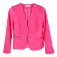 thumbnail image 1 of Chaqueta de Traje de Negocios para Mujer Manga Slim Fit Elegante Ropa Clásico Abierto Frente Caseta Rosado Macarena Chaqueta de trabajo para mujer, 1 of 8