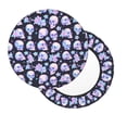 thumbnail image 2 of Logiee crystal flower Skull Print Stool Covers Round,Bar Stool Covers,Watedrproof Stool Slipcover with Elastic,Stool Cushion,Round Bar Stool Seat Covers for Bar Round Chair-12 inch, 2 of 7