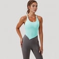 thumbnail image 2 of Women's Scoop Neck Racerback Tank Top with Handkerchief Hem and Built-In Shelf Bra for Low Impact Activity - Small, Green, 2 of 7