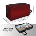 thumbnail image 3 of Uemuo Red Geometric Pattern Portable Toiletry Bags with Handle, Waterproof travel Make up Bags for Women, Large Capacity Travel Cosmetic Bags, 3 of 9