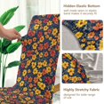 thumbnail image 5 of Yayeee 2 Pack Dining Chair Covers Stretch Parson Chairs Slipcovers Seat Protector, Yellow Floral, 5 of 6