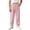 Pink, variant on Children's Printed Elastic Waistband Loose Pants with Pockets Mid Size Outdoor Casual Trousers for School Travel Play