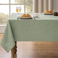 thumbnail image 1 of Decorelia Waterproof Linen Table Cloth for 8ft Rectangle Table, Easy to Clean Wrinkle-Free Outdoor Tablecloth for Wedding, Party, and Camping(Oblong, 60 x 120 Inch (10-12 Seats), Sage Green), 1 of 16