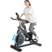 Naipo Exercise Bike Indoor Cycling Bike with 300lbs. Big Seat Cushion for Home Cardio Leg Workout