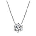 thumbnail image 1 of Hot 925 Sterling Silver Plated Necklace Versatile Single Sparkling AAA Zircon Clavicle Chain for Women Wedding Jewelry Wholesale, 1 of 5