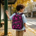 thumbnail image 6 of Butterfly and Pink Black Pattern 17" School Backpacks for Teens,Waterproof Oxford Fabric,S-Shape Padded Straps for School,Travel,Hiking,Camping, 6 of 6