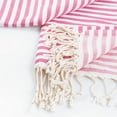 thumbnail image 4 of Striped Beach Towels | 100% Turkish Cotton | Soft & Quick Dry-Pink, 4 of 10