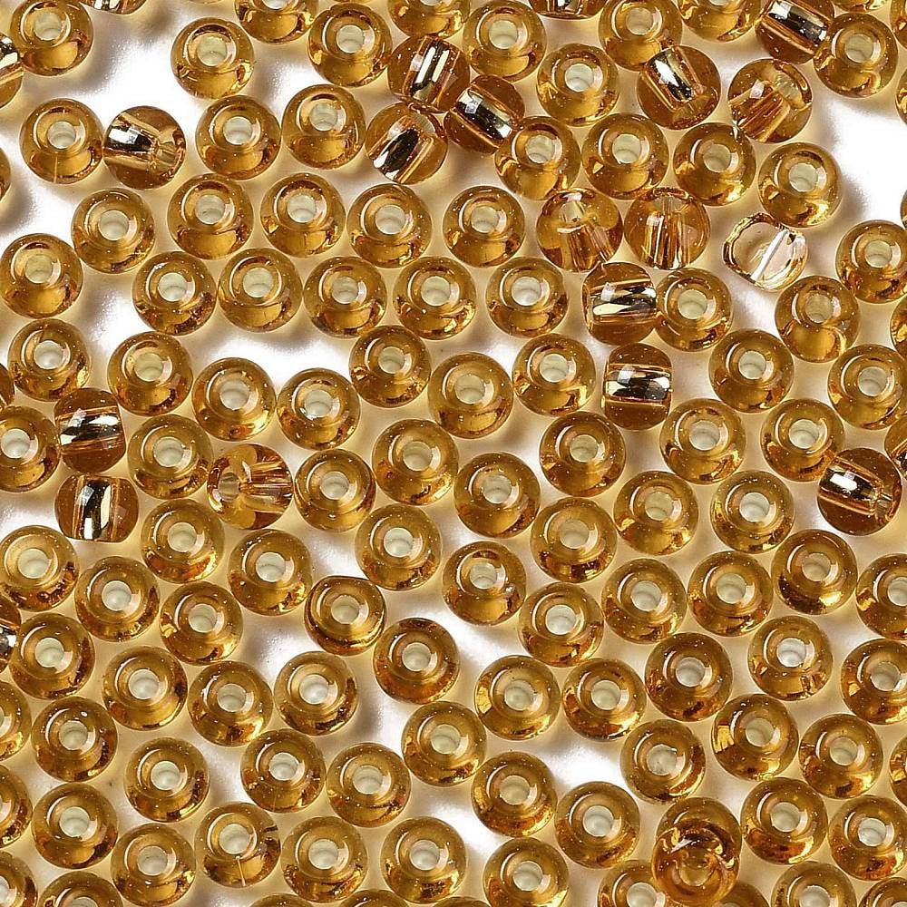 1 pound Glass Seed Beads Silver Lined Round Hole Round Peru 4x3mm Hole: 1.2mm 6429pcs/pound Glass