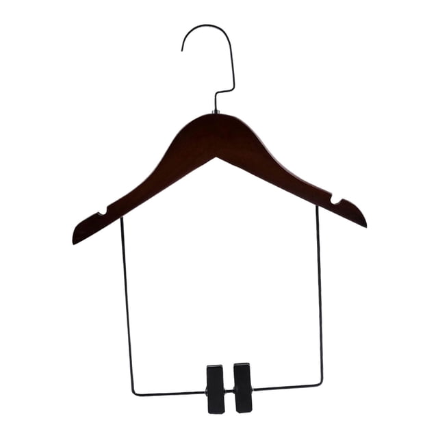 Perchas de madera para trajes, duraderas, lisas, multifuncionales, antideslizantes, organizadores de armario. 35cmx19cm
