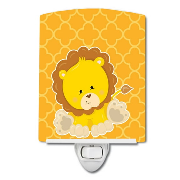 Caroline's Treasures BB8606CNL Lion on Quatrafoil Ceramic Night Light, 6x4x3", multicolor