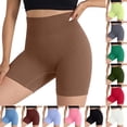 thumbnail image 2 of Vhkiploz Yoga Shorts for Women's Summer High Waisted Solid Color Pull On Leggings Stretch Running Active Workout Gym Pants Biker shorts, 2 of 4