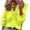Yellow, variant on qucoqpe Plus Size Tops for Women Solid Ruffle Long Sleeve Shirts Loose Casual T-Shirt V-Neck Tunic Blouse