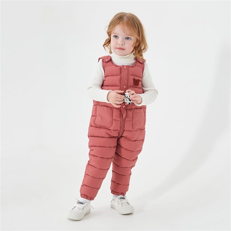 Rd2 THHEIC Insulated Zip Up Quilted Snow Bibs for Baby Boys Girls, Padded ...