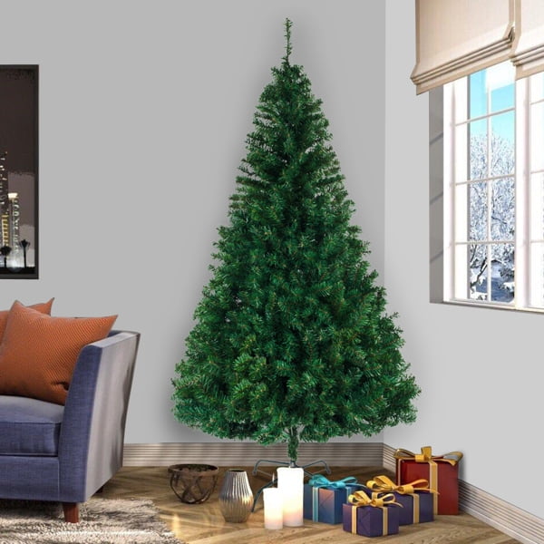 Christmas Gift! Christmas Tree 8ft Green Prelit Artificial Full Spruce