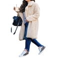 thumbnail image 3 of KEINXS Women‘s Warm Fleece Sherpa Jackets Faux Shearling Coats Oversized Winter Long Coat Outwear, 3 of 6