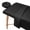 Black, variant on Saloniture 3-Piece Flannel Massage Table Sheet Set - Soft Cotton Facial Bed Cover - Includes Flat and Fitted Sheets with Face Cradle Cover - Light Gray